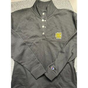 Champion Men's KSU Quarter Snap Pullover Sweatshirt S Black Cotton Blend